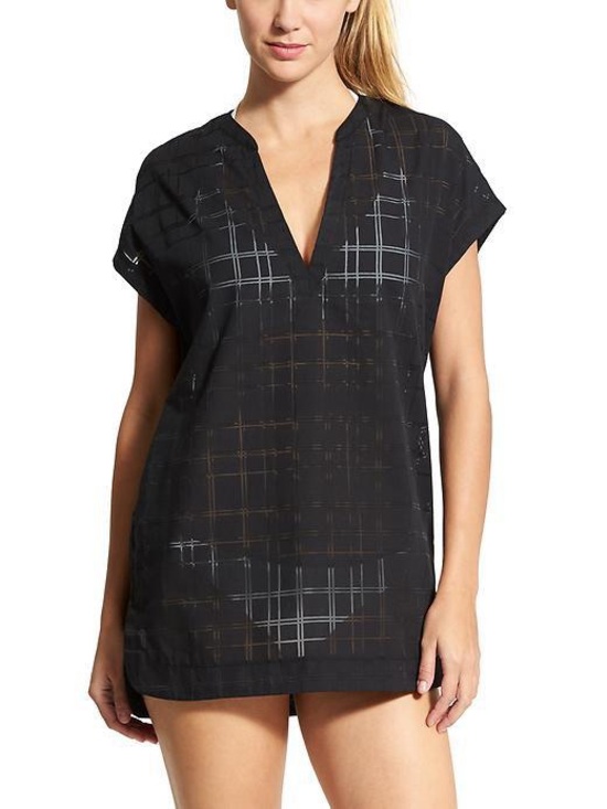Athleta Other - Athleta Black Cotton Blend Swim Coverup Size XS